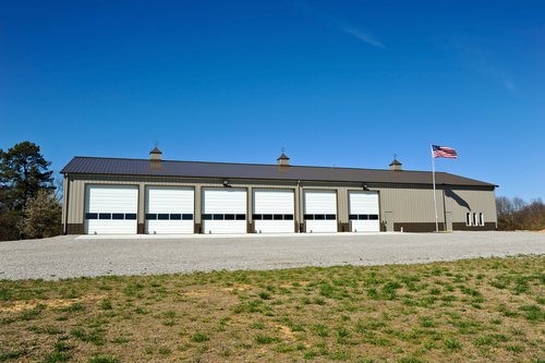 large metal storage building