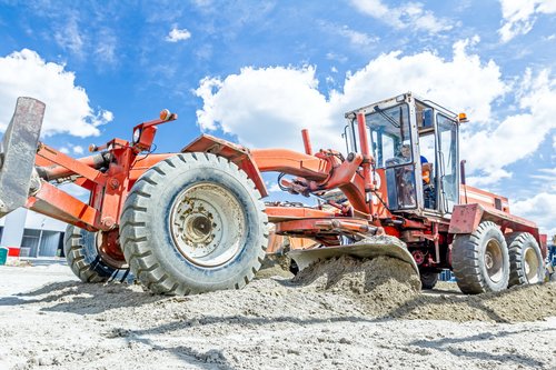 work site terrain grading